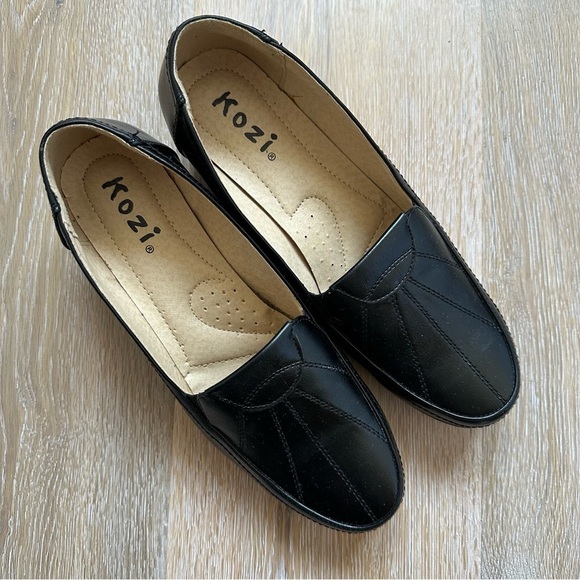 Kozi Black Wedge Heel Loafers - EU 41 - Picture 13 of 15